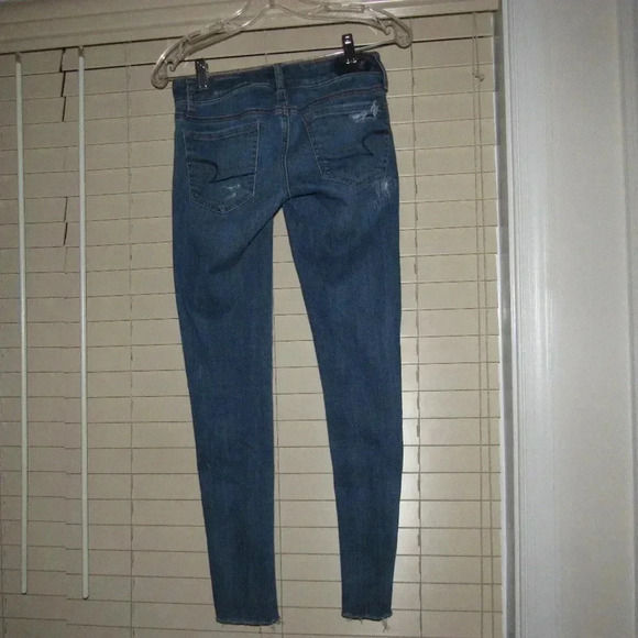 AMERICAN EAGLE Stretch Distressed Jeggings Jeans 2 - Picture 2 of 6